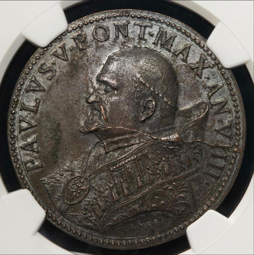 17世紀　バシリカ大聖堂❗️1613年 パウルス5世　美術品　ブロンズメダル