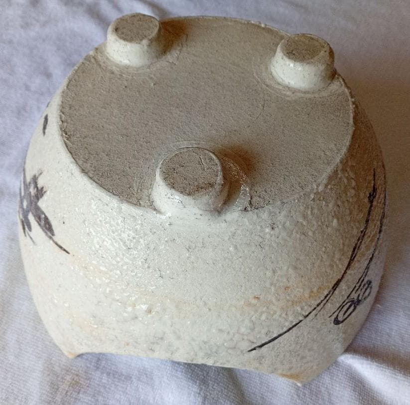 信濃焼き　風炉　茶道具　骨董品　置物飾り