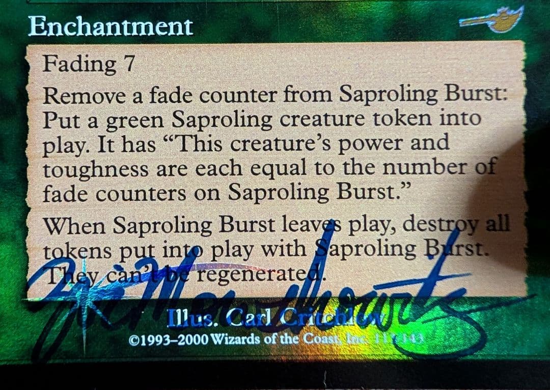 さ*な様 はじける子嚢/Saproling Burst 英foil　サインド