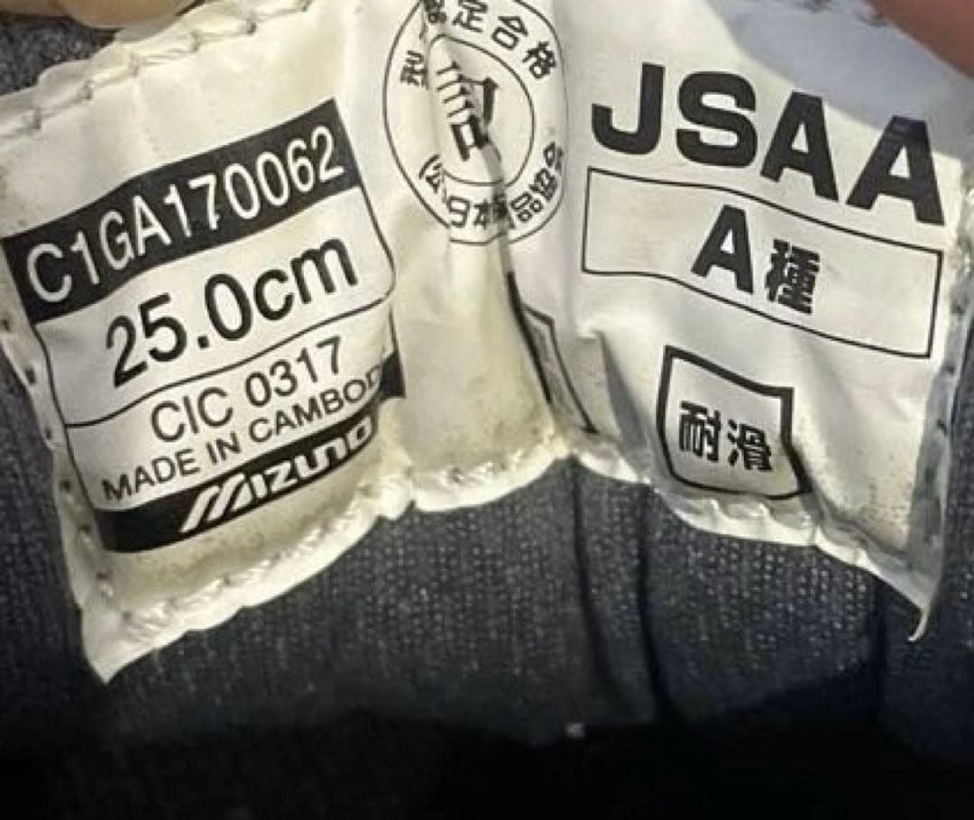 新品未使用品 Mizuno 安全靴 レッド 25㌢