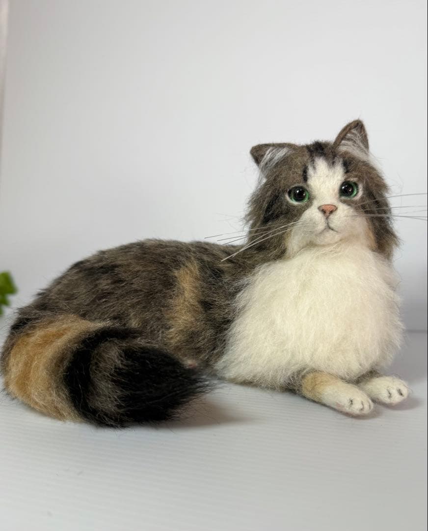 受注商品 猫 ノルウェージャン 羊毛フェルト ハンドメイド