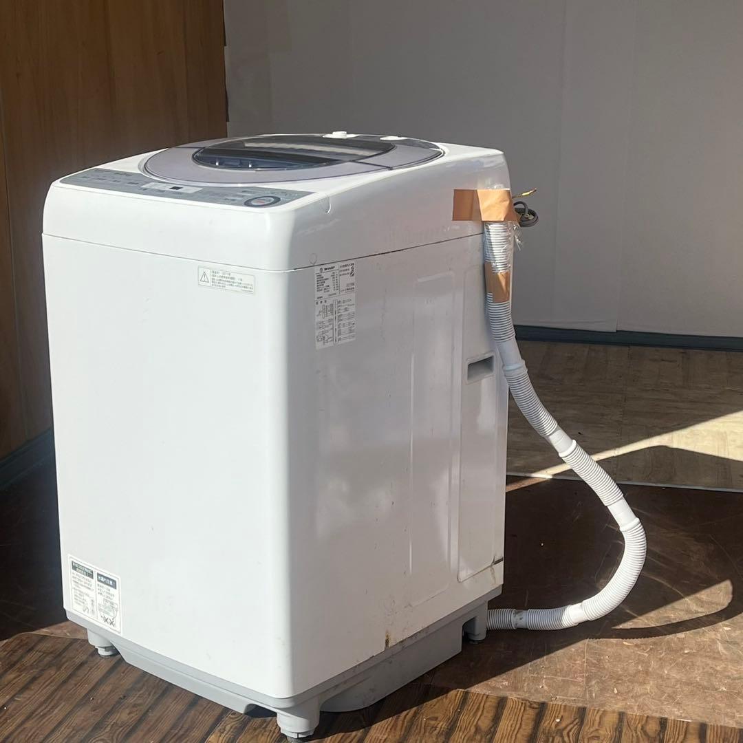配送設置無料　SHARP 乾燥付洗濯機　8.0kg 風乾燥4.0kg 大容量