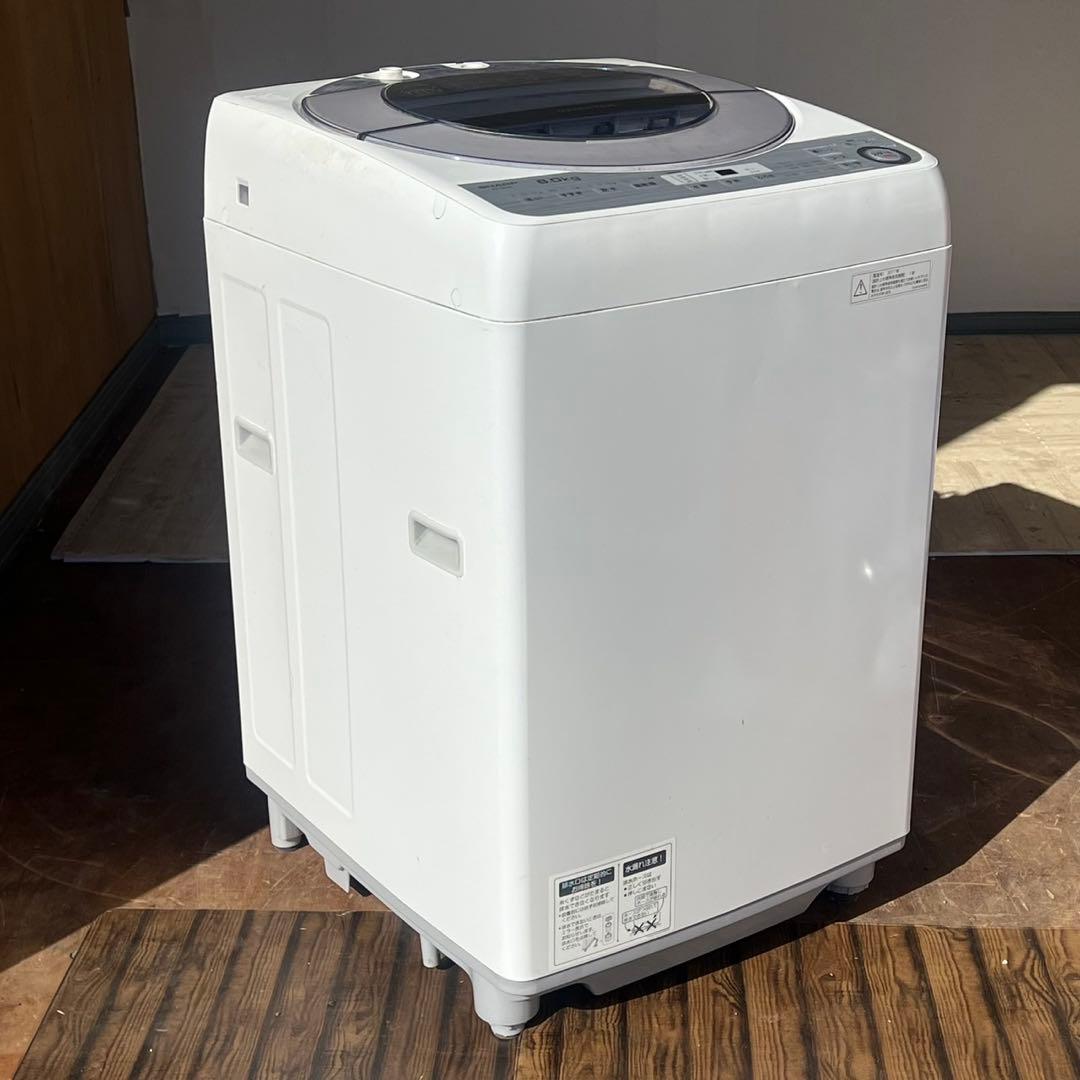 配送設置無料　SHARP 乾燥付洗濯機　8.0kg 風乾燥4.0kg 大容量