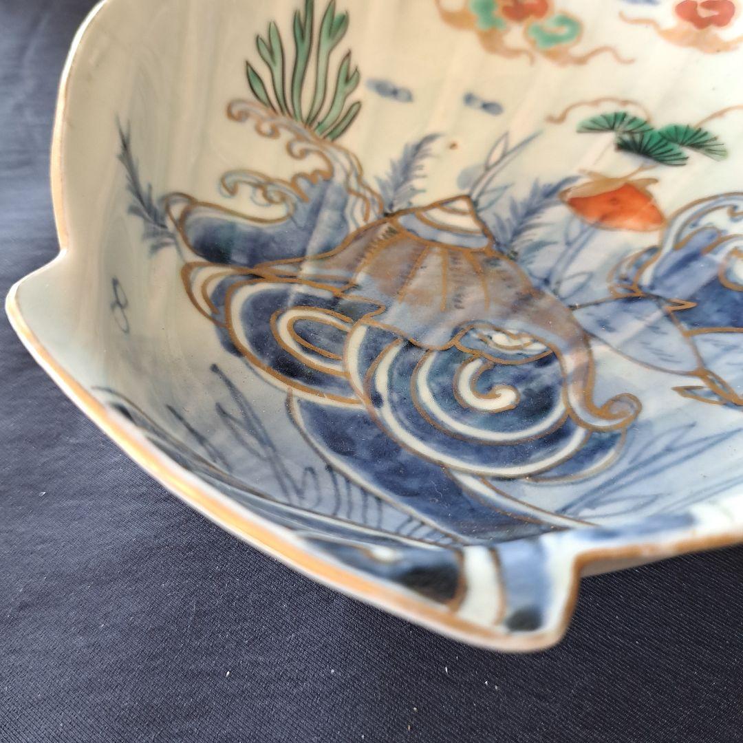 「ご成約者です」 貝殻ずくし！」 古伊万里金彩色絵貝型皿 2客セット 骨董