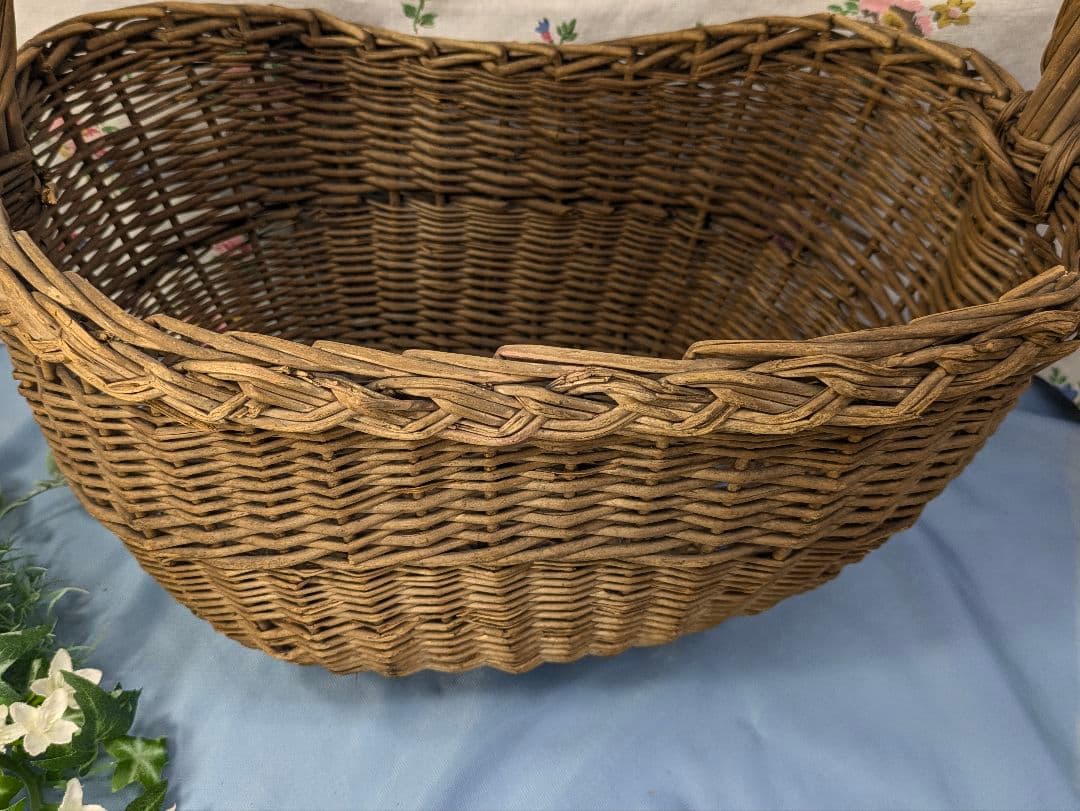 イギリス アンティーク ハンドメイド バスケット