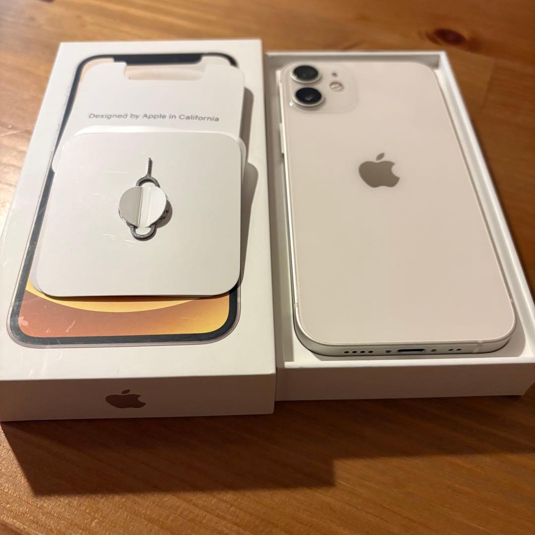 iPhone 12mini 128GB ホワイト Lightningケーブル無し