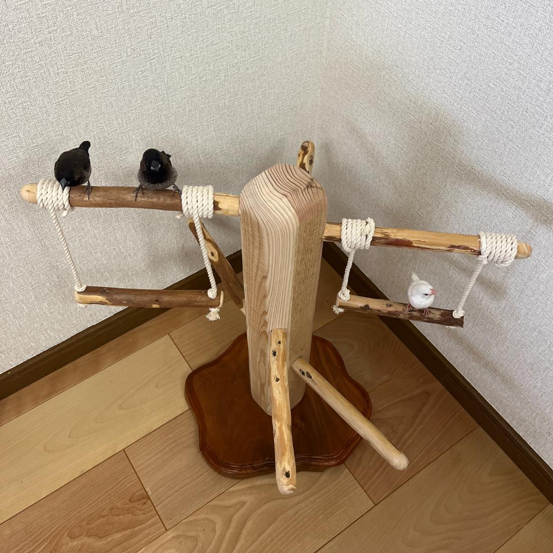 【中型鳥用】ブランコ♫バードアスレチック