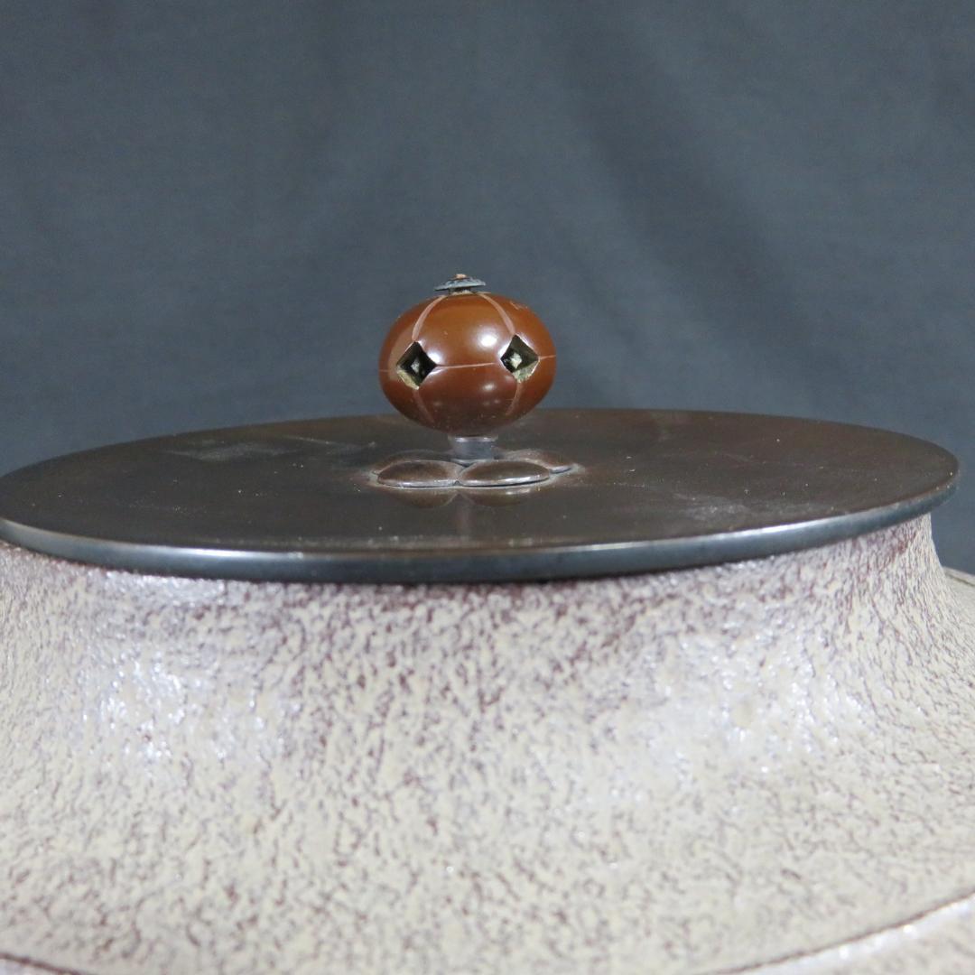 茶釜 真形釜 浜松地紋 佐藤浄清 内側コーティング 美品 茶道具 茶器