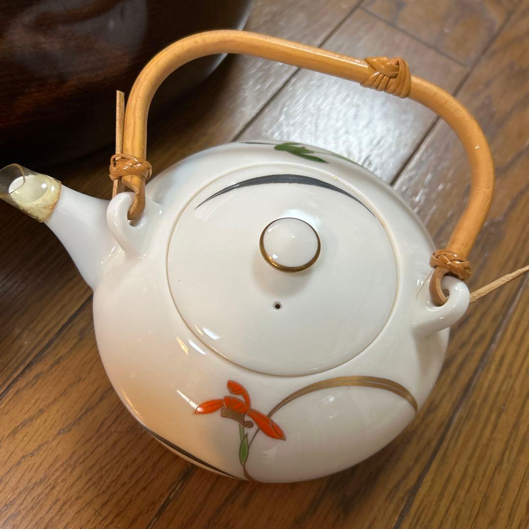 【美品】讃岐彫　すり塗　漆器　香蘭社湯呑みカップ　お茶櫃　急須セット