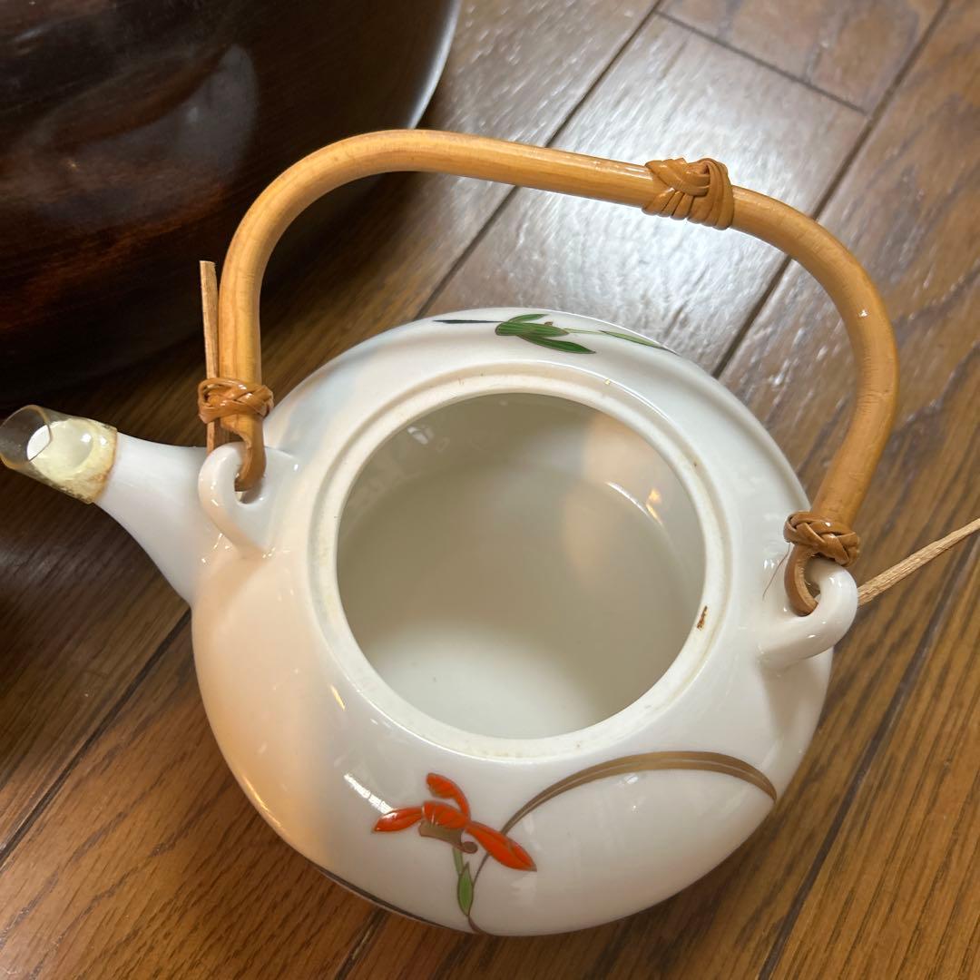【美品】讃岐彫　すり塗　漆器　香蘭社湯呑みカップ　お茶櫃　急須セット