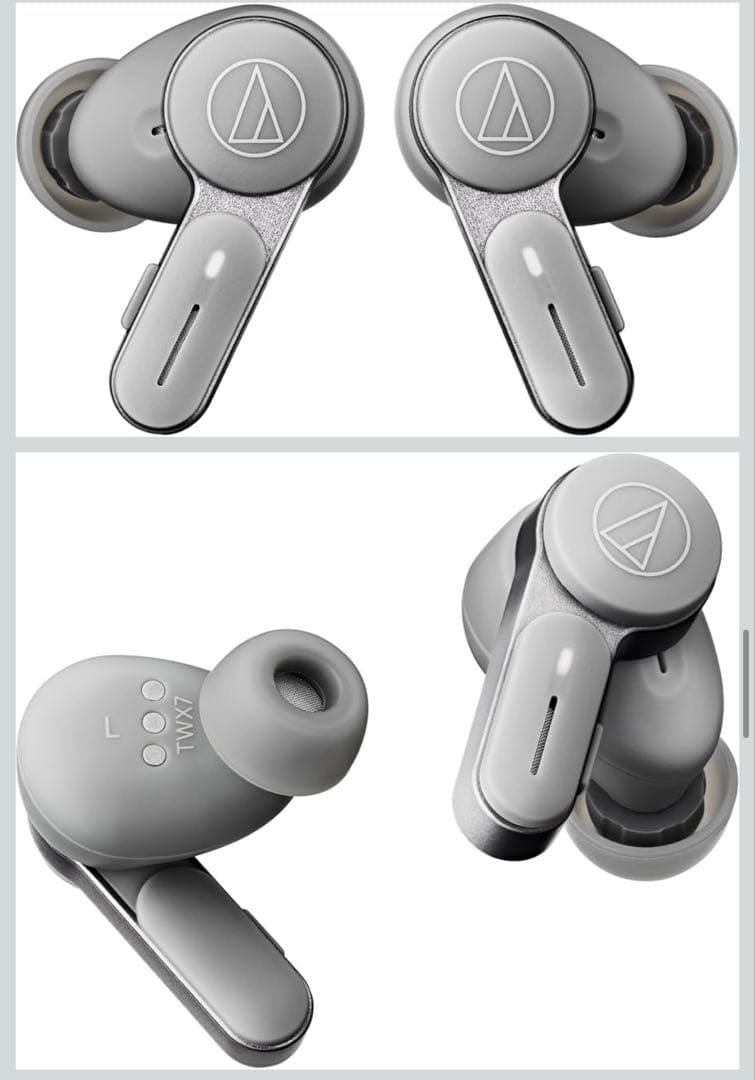 新品audio-technica高音質ワイヤレスイヤホンATH-TWX7 グレー