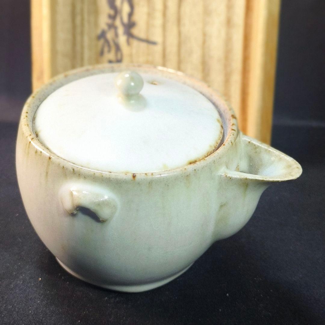 煎茶道具 宝瓶急須 萩焼 青龍窯 共箱 未使用美品 時代物 旧家蔵出 蒐集家放出