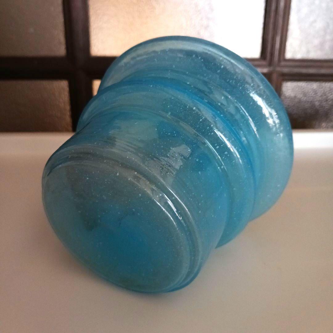和製アンティーク オイルランプ スカイブルー