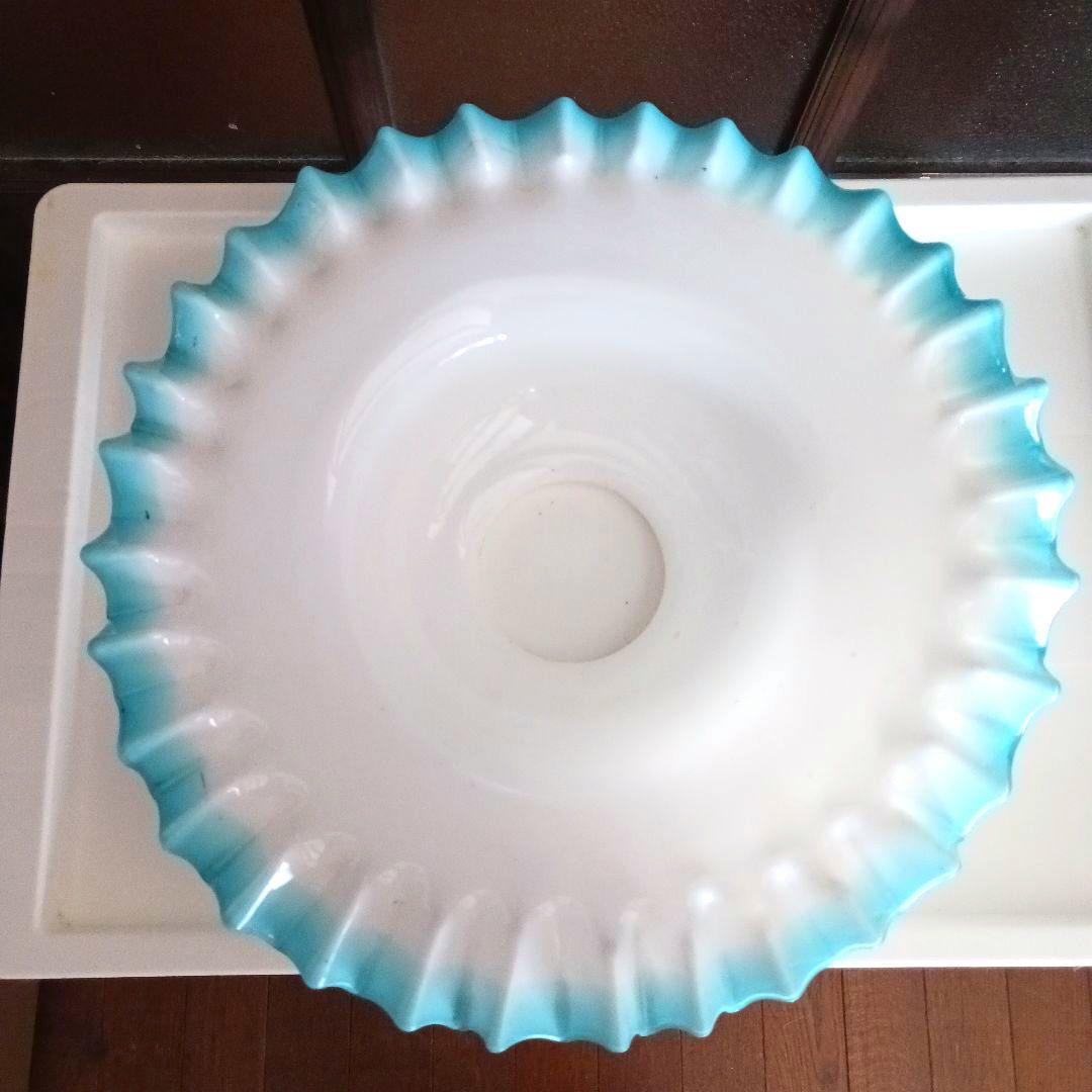 和製アンティーク オイルランプ スカイブルー