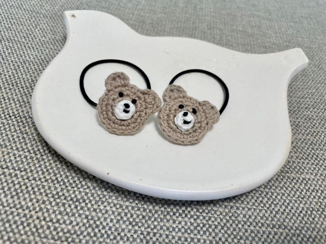 確認用 ニヤっとくまさん ヘアゴム ベビー キッズ 子ども ハンドメイド