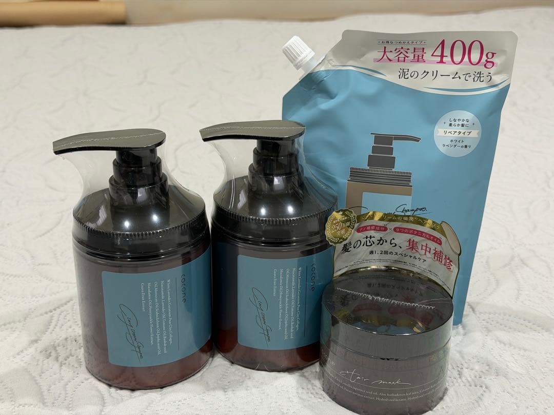 お値下げcocone ボトル2本＆大容量詰め替え＋ヘアマスクおまけ付