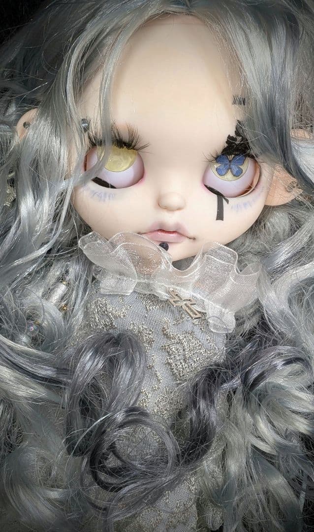 お迎え決まりました カスタムアイシードール❁︎フェイスピアス❁︎闇系
