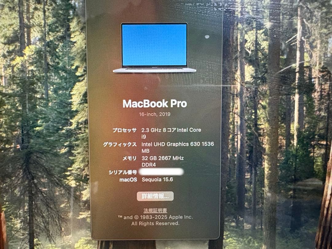 【美品】Apple MacBook Pro 16インチ 2019