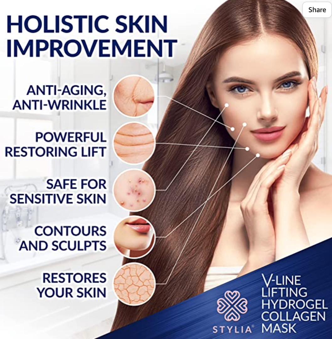 メイク道具・化粧小物 10 Piece V Line Shaping Face Masks