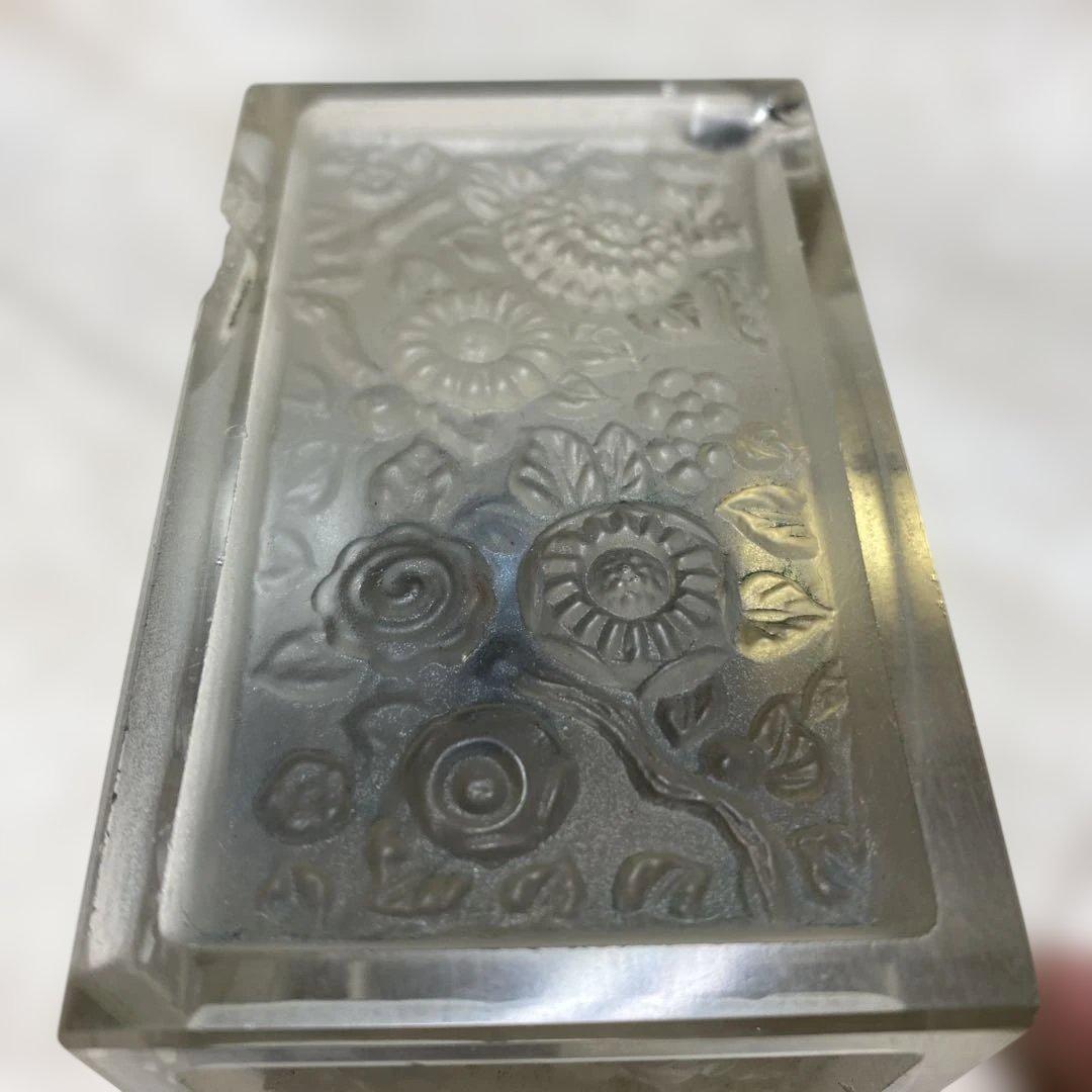 精工舎ガラス置き時計　稼働品