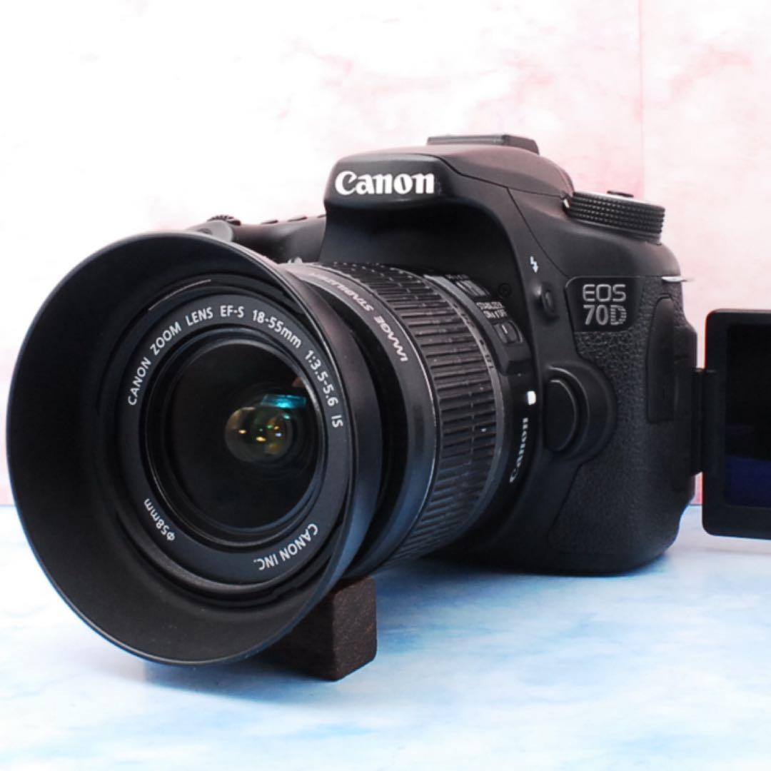 キャノン EOS 70D★スマホ転送OK★美品★一眼レフカメラ★手ぶれ補正