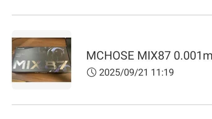 MCHOSE MIX87 0.001mm ラピッドトリガーキーボード