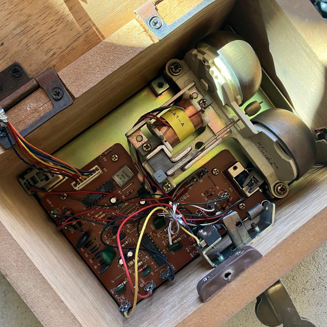 ユピテル　電話機アンティーク　昭和レトロ　木製　小道具　置物　ヴィンテージ