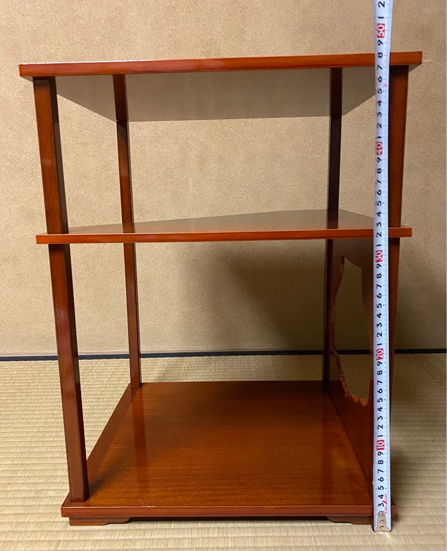 茶道具　棚　仙翁棚　渡辺可映作　木箱入り　黄袋付