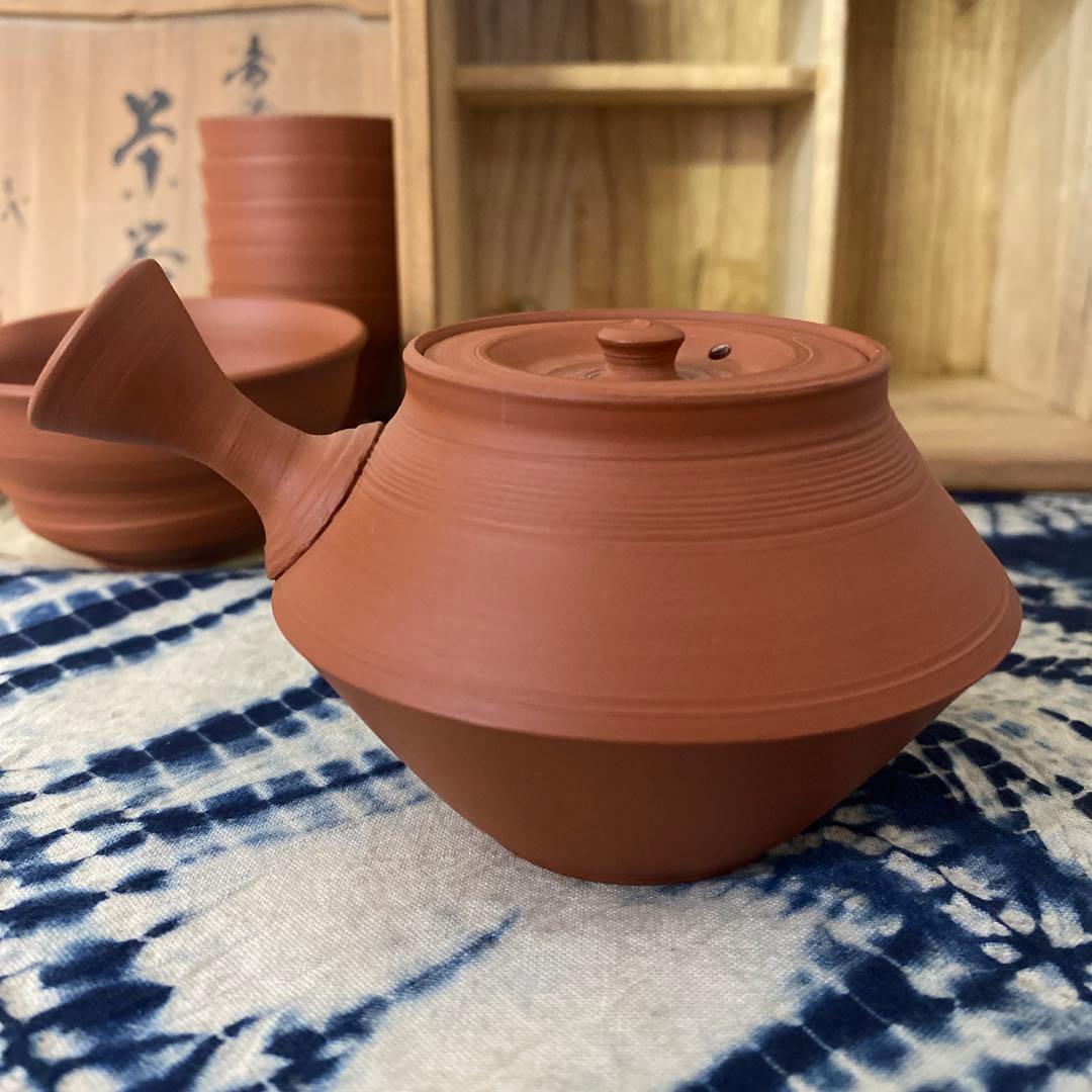 三代　山田常山　常滑焼朱泥　茶器　茶道具