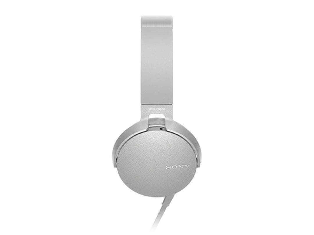 ソニー SONY グレイッシュホワイト ステレオヘッドフォン MDR-XB550
