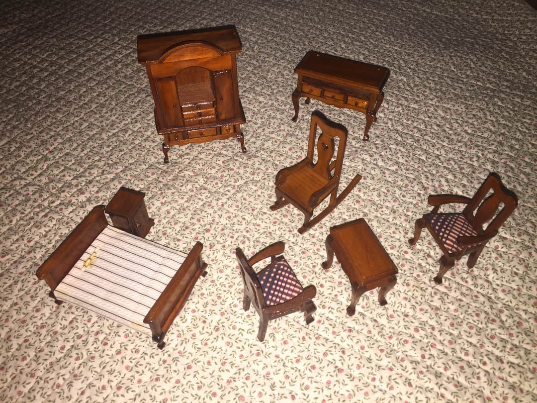 Doll house ミニチュア家具 カントリー 家具 一式 【used】