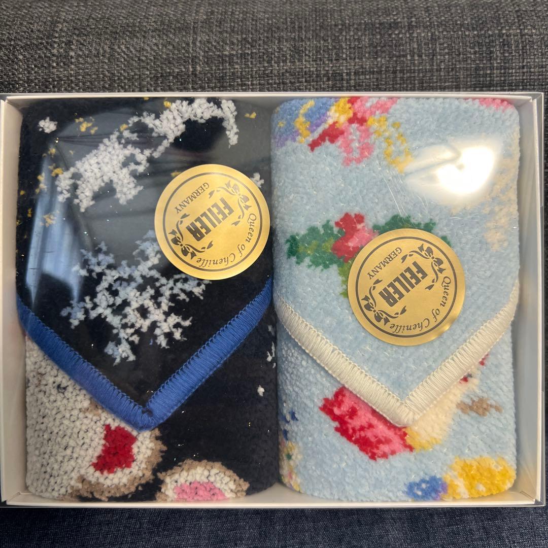 FEILER ANA クリスマス　タオルハンカチ 2枚セット