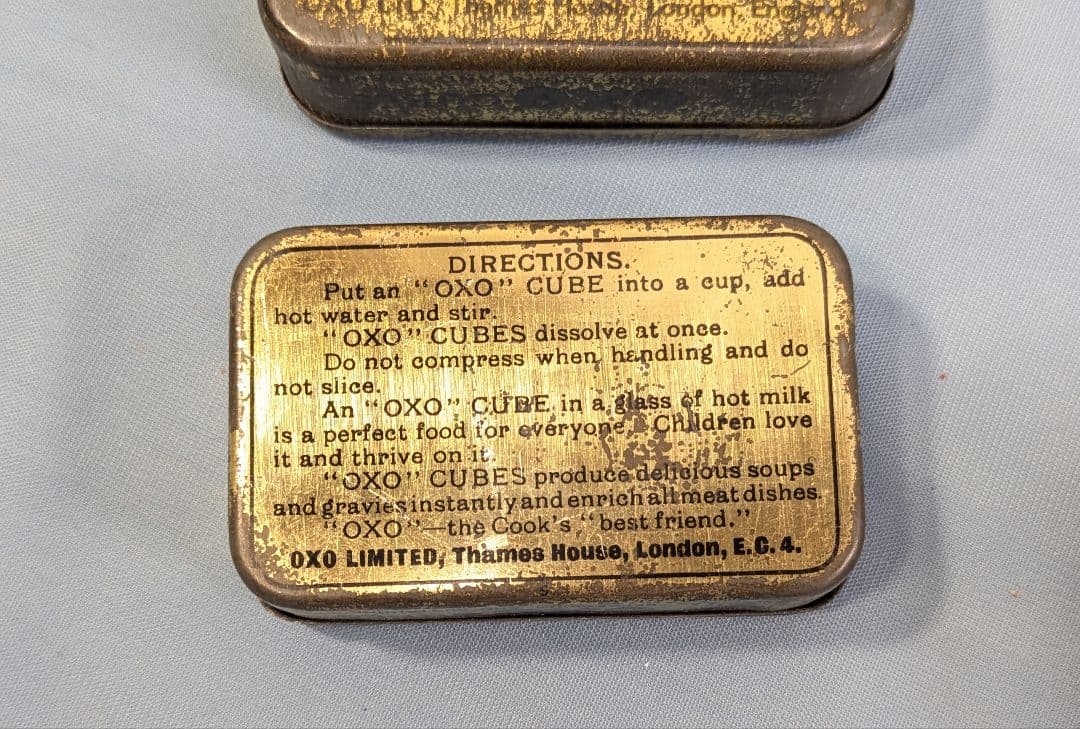 イギリス アンティーク スープストック 缶 oxo 他