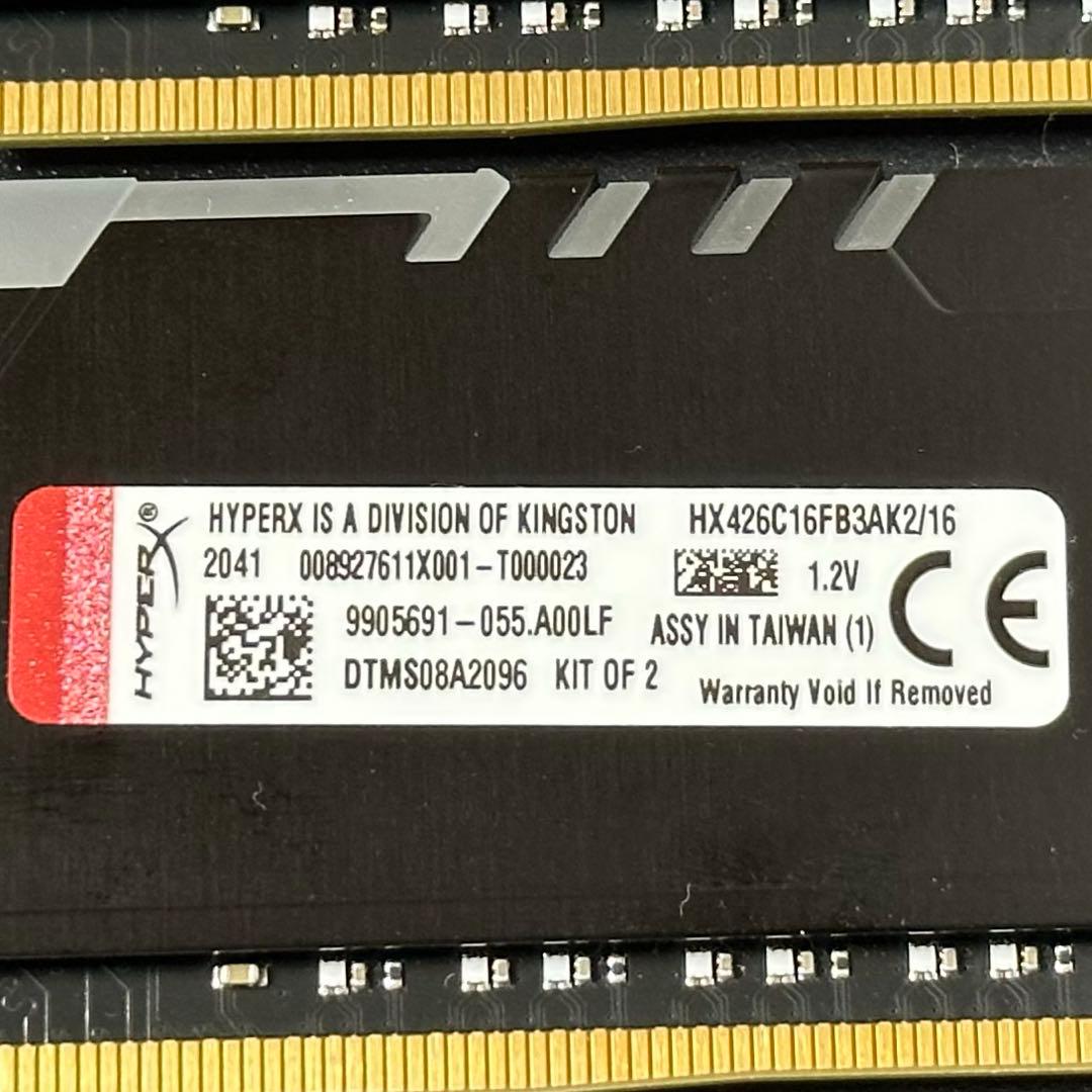 【動作保証】DDR4 2666 16GB(8GB×2枚) HyperX 200
