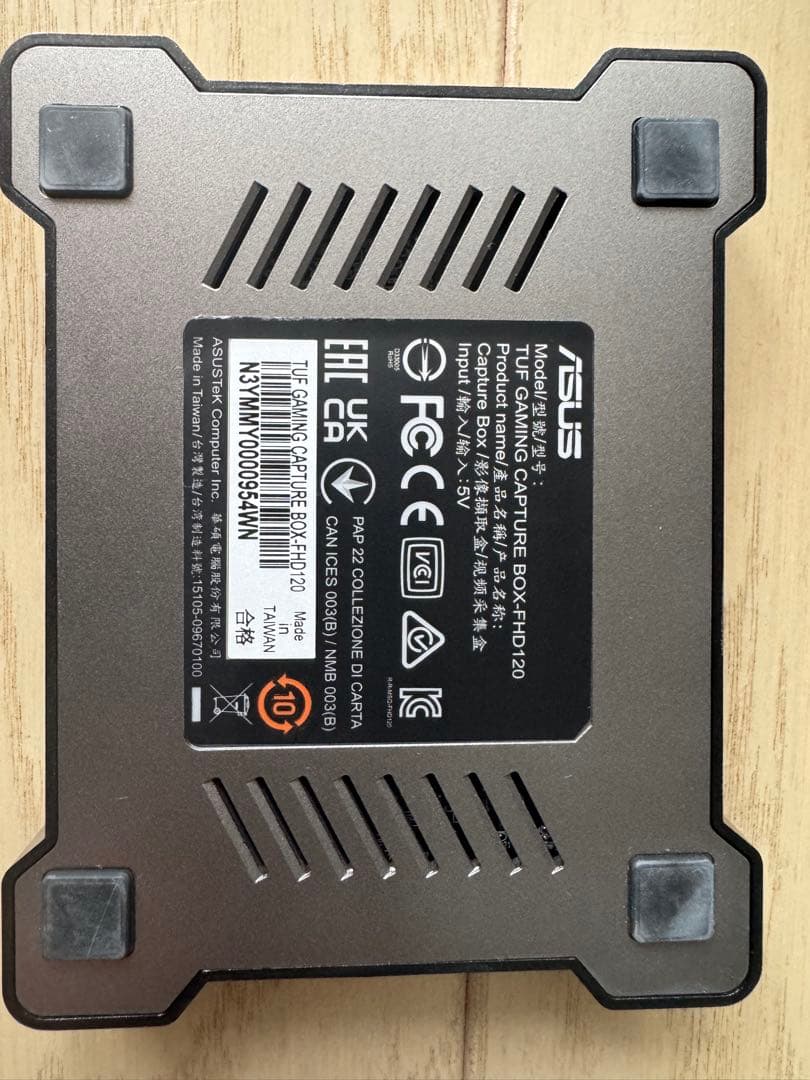 ASUS TUF GAMING Capture Box-FHD120 キャプチャ