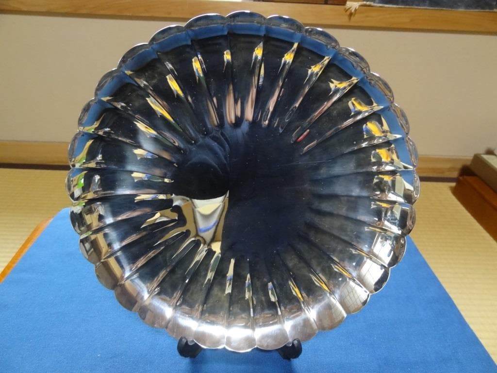 銀製菓子器　銀製徳力　徳力本店　銀杯　貴金属　美術品　骨董　重量約380ｇ
