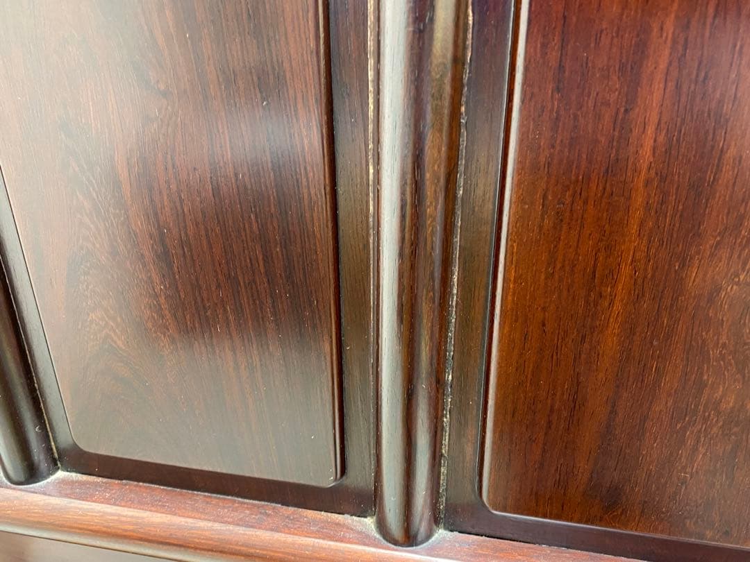 茶棚 茶箪笥 紫檀 透かし彫り 茶道具 唐木 飾り棚