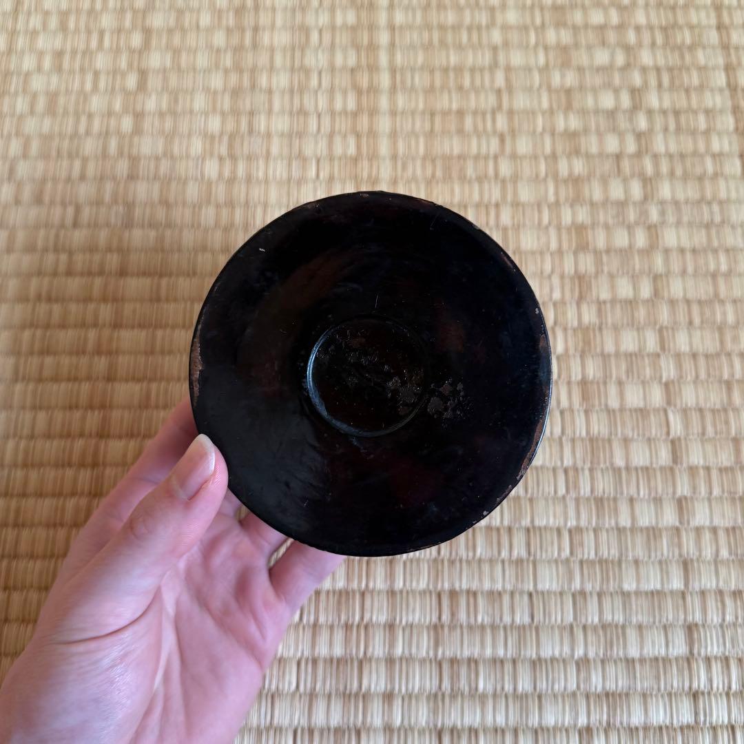 螺鈿 香合 菊文様 室町時代 江戸時代 漆器 漆 茶道具 古美術 骨董 民藝