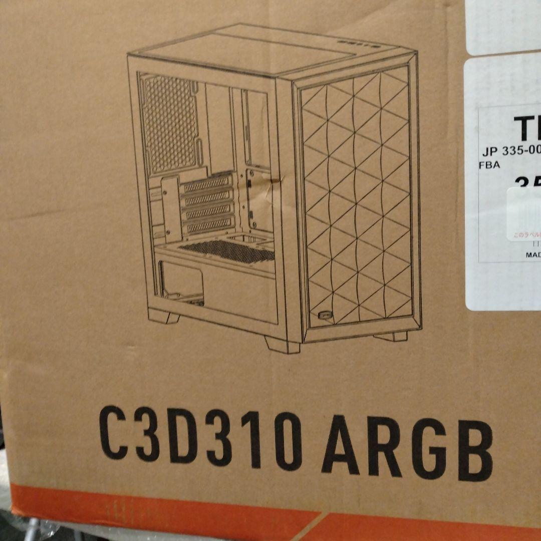 H　C3D310ARGB　PCケース M-ATX ミドルタワー　ブラック　YK