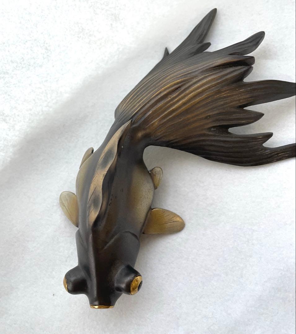 金属製金魚の置物　3体セット
