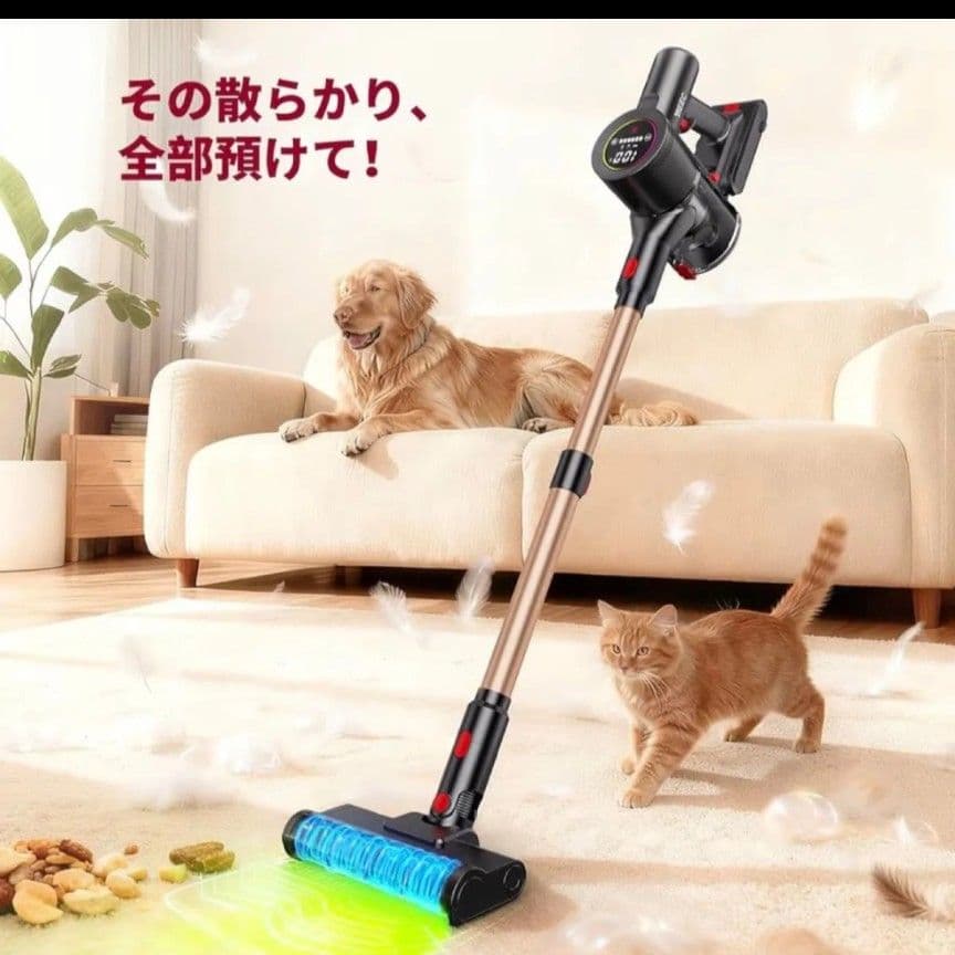 【新品】コードレス掃除機 軽量 サイクロン式 スティッククリーナー バッテリー