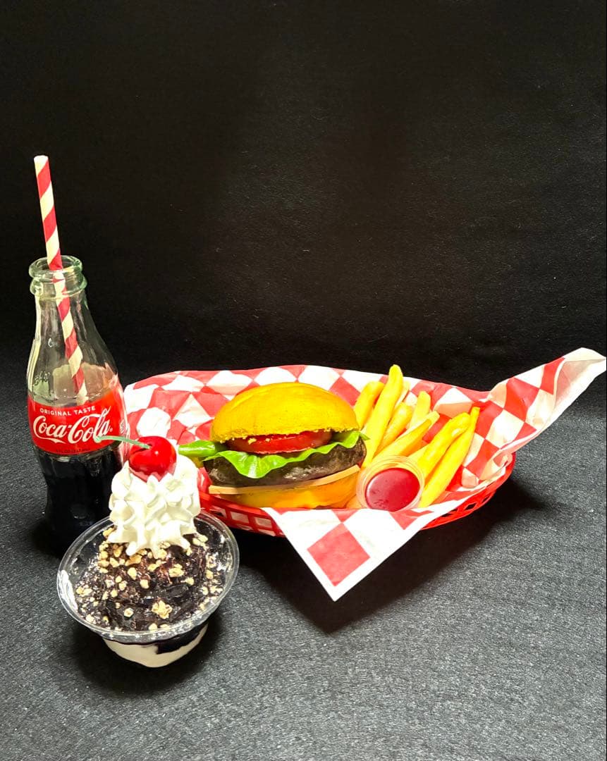アメリカンダイナー メルズドライブイン ハンバーガーセット　食品サンプル