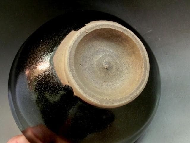 茶碗■廣州窯（趙小守）黒釉 桐共箱 お茶道具 古美術 時代物 骨董品 希少■