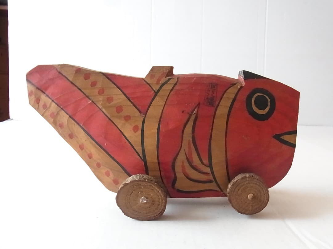 鹿児島神宮『鯛車』(大・全長23cm)ビンテージ 郷土玩具 民藝 フォークアート
