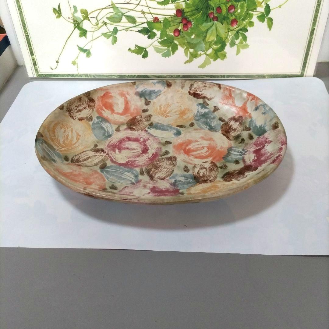 [陶芸家] 堂前守人作 楕円 皿