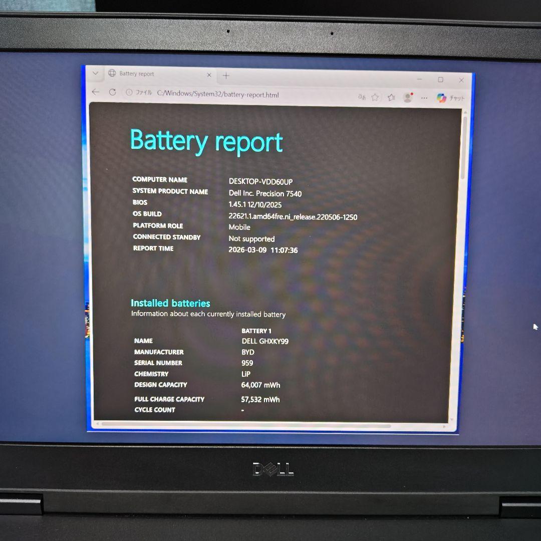 【超美品】DELL Precision 7540/i7-9850H/24G