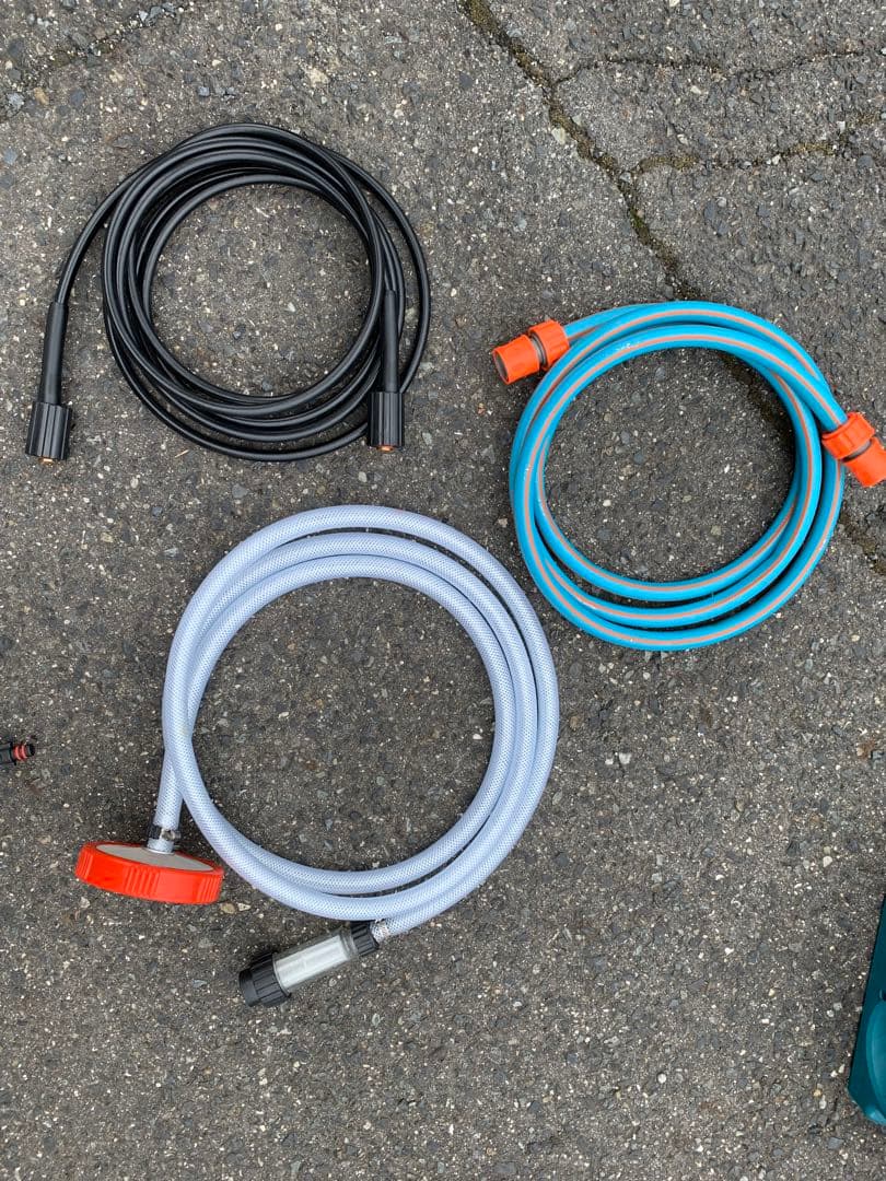 【中古品】Makita 高圧洗浄機 + 10ｍ高圧ホース ねじれ防止ジョイント