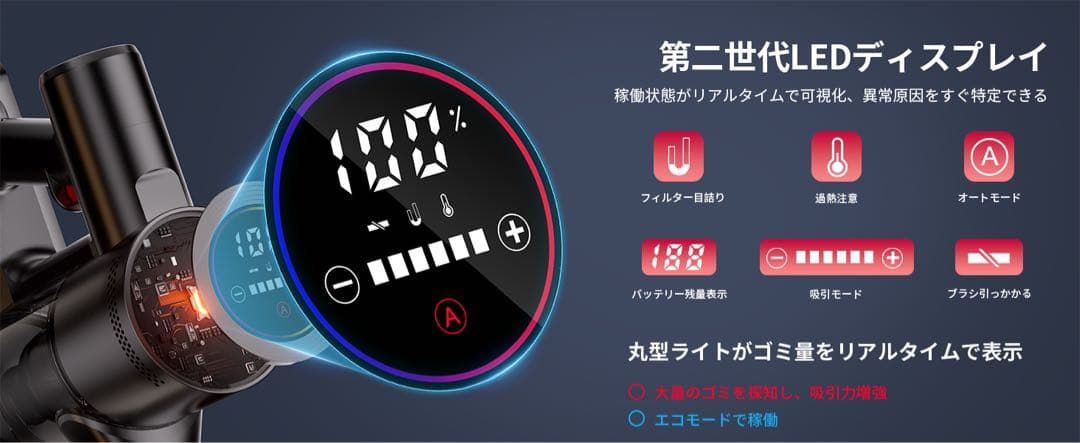 掃除機 コードレス業界初独立モーター自走式 AIモード