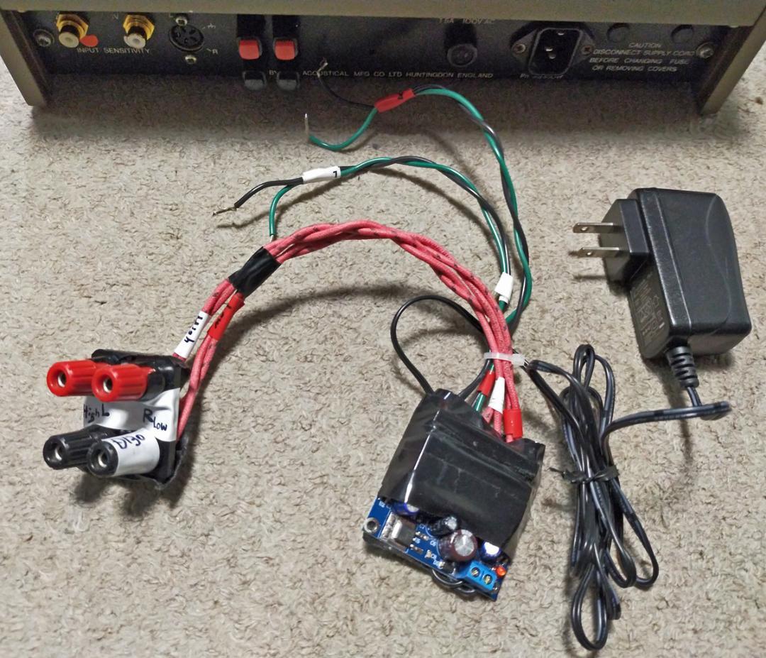 QUAD 405　パワーアンプ メンテナンス済み動作品　付録SP出力ディレイ装置