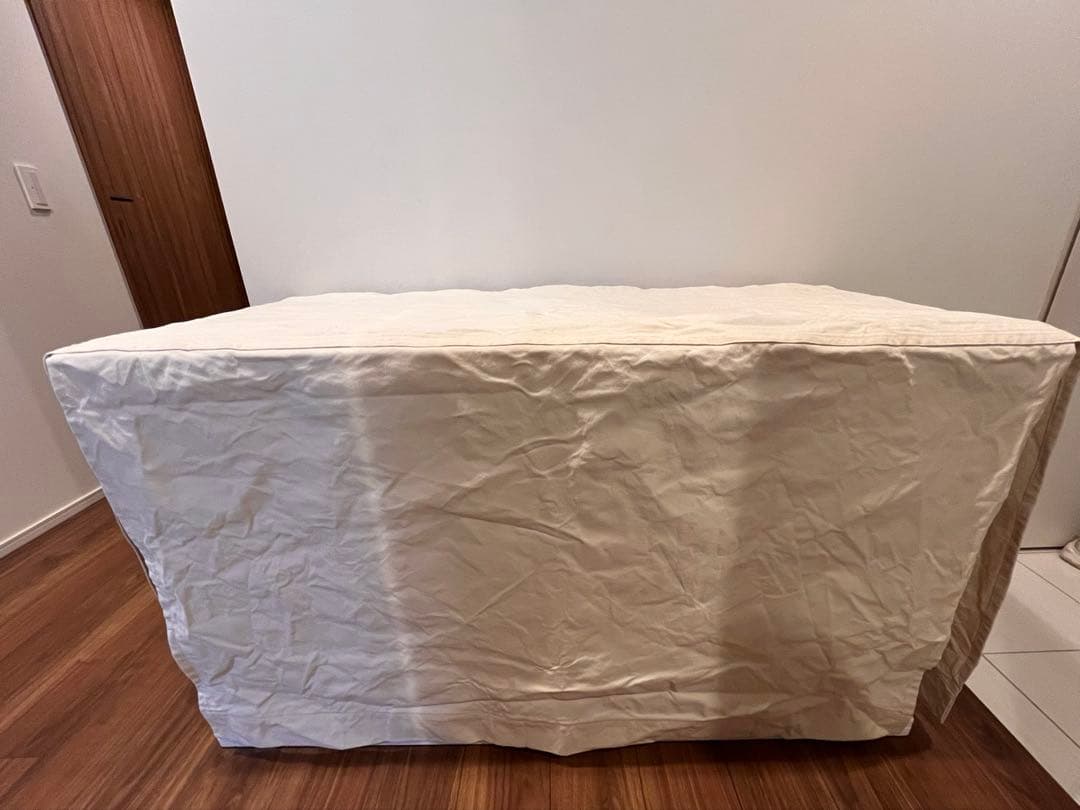 ペティオ ゲージ　サークル ホワイト レギュラー　天井付き　自作カバー付き
